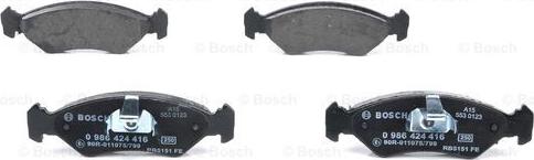 BOSCH 0 986 424 416 - Juego de pastillas de freno parts5.com