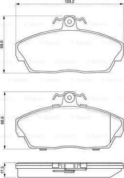 BOSCH 0 986 424 566 - Juego de pastillas de freno parts5.com