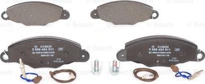 BOSCH 0 986 424 511 - Zestaw klocków hamulcowych, hamulce tarczowe parts5.com