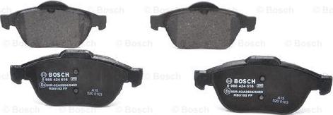 BOSCH 0 986 424 616 - Piduriklotsi komplekt,ketaspidur parts5.com