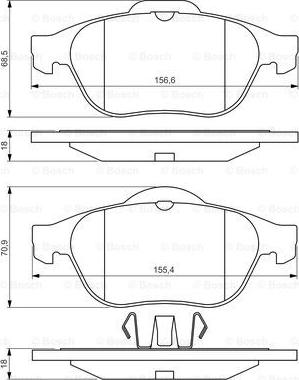 BOSCH 0 986 424 616 - Piduriklotsi komplekt,ketaspidur parts5.com