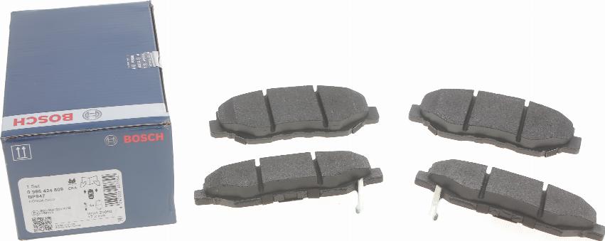 BOSCH 0 986 424 809 - Zestaw klocków hamulcowych, hamulce tarczowe parts5.com