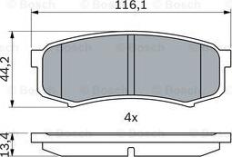 BOSCH 0 986 424 313 - Fékbetétkészlet, tárcsafék parts5.com