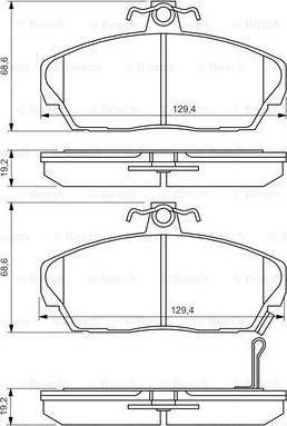 BOSCH 0 986 424 214 - Brake Pad Set, disc brake parts5.com