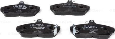 BOSCH 0 986 424 214 - Brake Pad Set, disc brake parts5.com