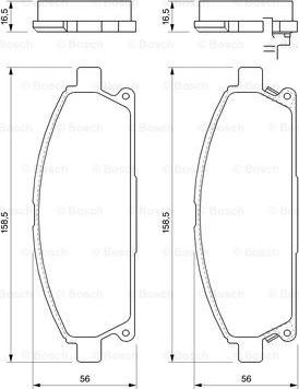 BOSCH 0 986 424 715 - Brake Pad Set, disc brake parts5.com