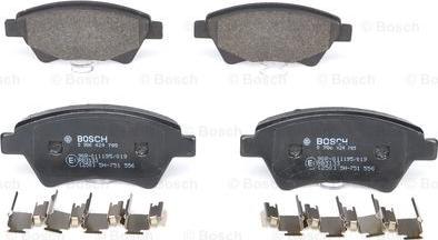 BOSCH 0 986 424 785 - Zestaw klocków hamulcowych, hamulce tarczowe parts5.com