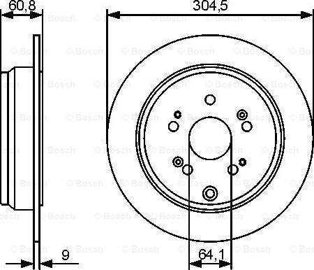 BOSCH 0 986 479 449 - Brzdový kotouč parts5.com