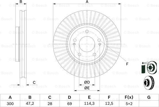 BOSCH 0 986 479 C51 - Brake Disc parts5.com