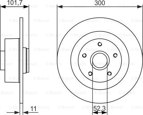 BOSCH 0 986 479 573 - Kočni disk parts5.com