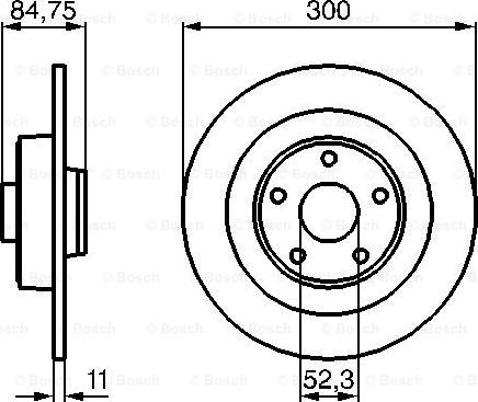 BOSCH 0 986 479 083 - Féktárcsa parts5.com