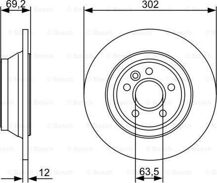 BOSCH 0 986 479 396 - Brzdový kotúč parts5.com