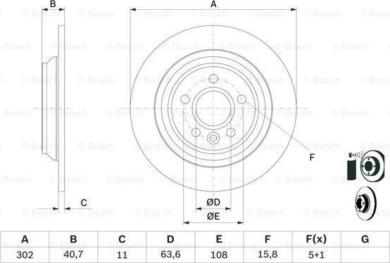 BOSCH 0 986 479 397 - Brzdový kotúč parts5.com