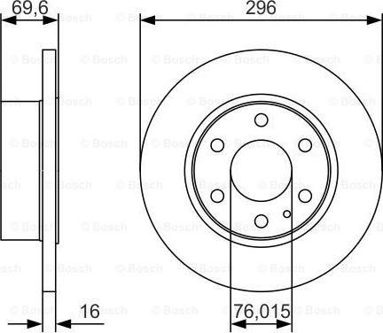 BOSCH 0 986 479 A51 - Спирачен диск parts5.com