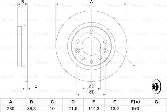 BOSCH 0 986 479 B77 - Disco de freno parts5.com