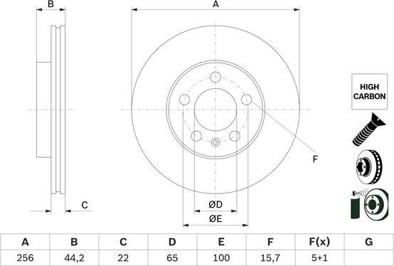 BOSCH 0 986 479 F32 - Δισκόπλακα parts5.com