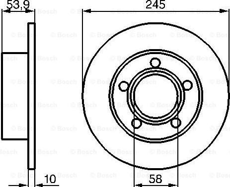 BOSCH 0 986 478 461 - Δισκόπλακα parts5.com