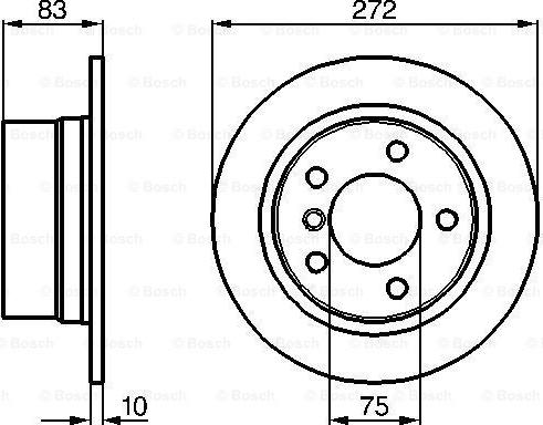 BOSCH 0 986 478 439 - Brake Disc parts5.com