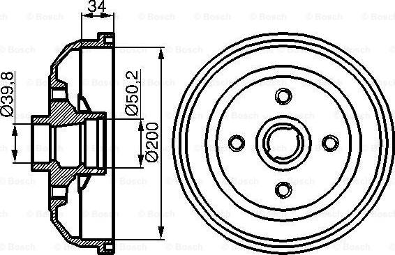 BOSCH 0 986 477 056 - Тормозной барабан parts5.com