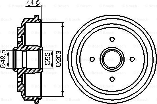 BOSCH 0 986 477 149 - Brake Drum parts5.com