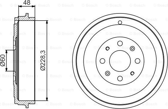 BOSCH 0 986 477 208 - Tambur frana parts5.com