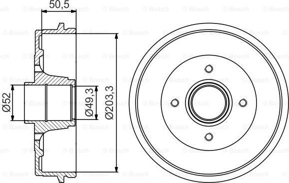 BOSCH 0 986 477 214 - Kočni bubanj parts5.com