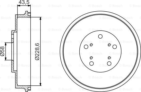 BOSCH 0 986 477 231 - Тормозной барабан parts5.com