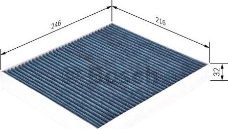 BOSCH 0 986 628 504 - Filtar, zrak unutarnjeg prostora parts5.com