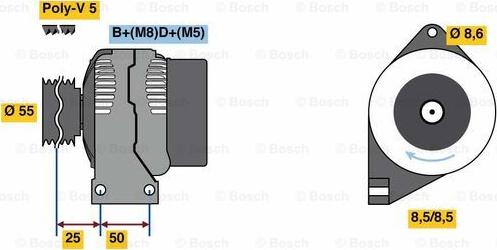 BOSCH 0 986 049 540 - Generator parts5.com