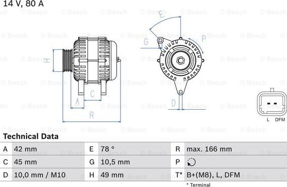 BOSCH 0 986 049 560 - Alternator parts5.com