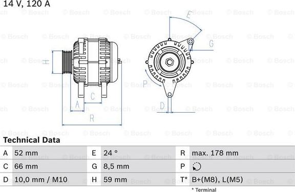 BOSCH 0 986 049 061 - Alternator parts5.com