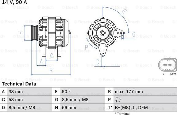 BOSCH 0 986 049 101 - Alternatör parts5.com