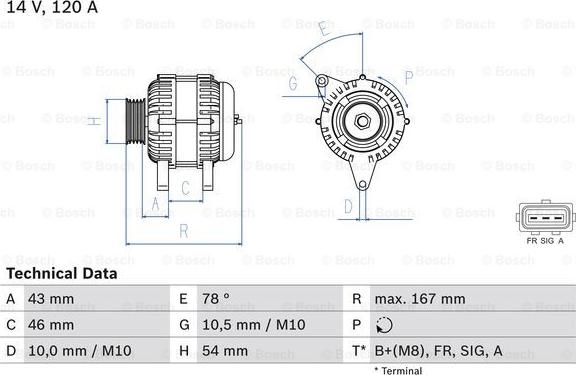 BOSCH 0 986 049 171 - Generátor parts5.com