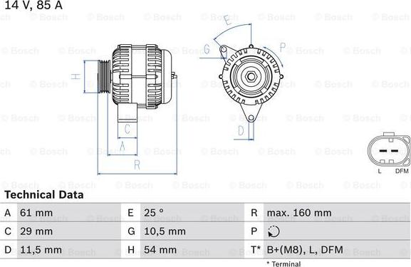 BOSCH 0 986 044 490 - Alternatör parts5.com