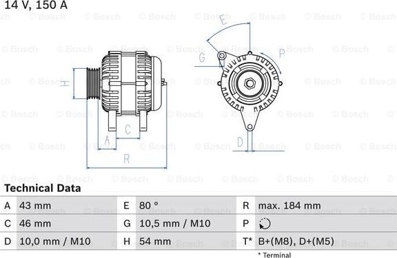 BOSCH 0 986 044 400 - Generator parts5.com