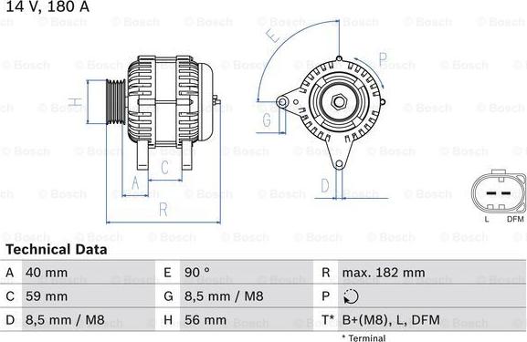 BOSCH 0 986 045 340 - Alternateur parts5.com