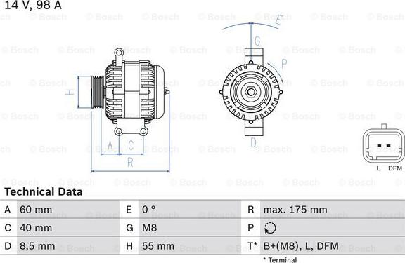 BOSCH 0 986 041 850 - Generaator parts5.com