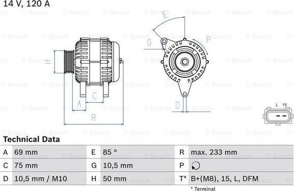 BOSCH 0 986 041 810 - Alternador parts5.com