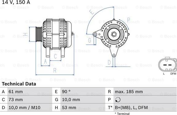 BOSCH 0 986 048 921 - Alternador parts5.com