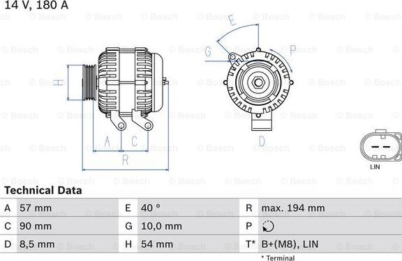 BOSCH 0 986 048 400 - Generátor parts5.com