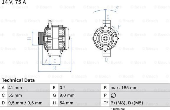 BOSCH 0 986 048 781 - Alternatör parts5.com