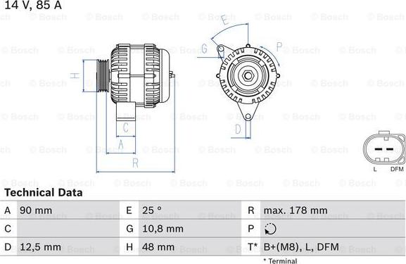 BOSCH 0 986 042 470 - Generator / Alternator parts5.com