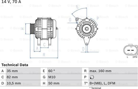 BOSCH 0 986 042 640 - Generator / Alternator parts5.com