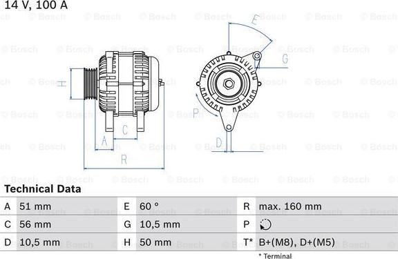 BOSCH 0 986 042 750 - Γεννήτρια parts5.com