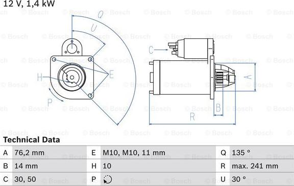 BOSCH 0 986 016 470 - Marş motoru parts5.com