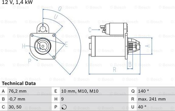 BOSCH 0 986 016 660 - Marş motoru parts5.com