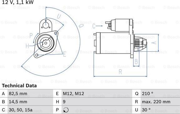 BOSCH 0 986 016 330 - Motor de arranque parts5.com