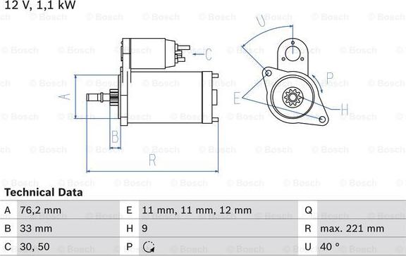 BOSCH 0 986 016 290 - Starter parts5.com