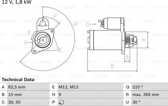 BOSCH 0 986 016 240 - Starter parts5.com