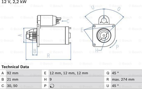 BOSCH 0 986 016 210 - Starter parts5.com